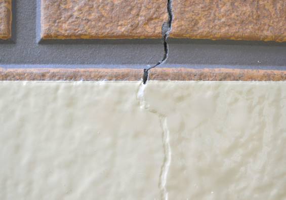 ひび割れに追随